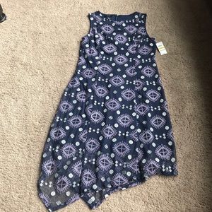 Alfani asymmetrical dress with zippered back